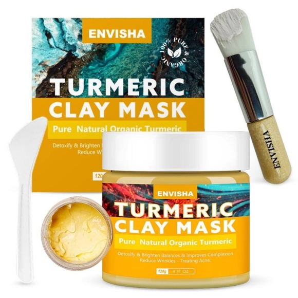 Turmeric Clay Facial Mask Organic - Picture 2 of 3